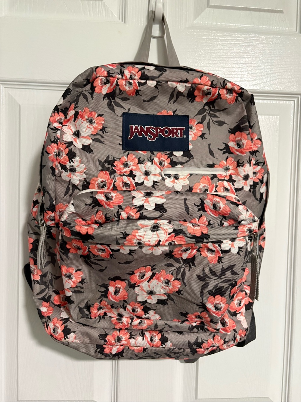 NWOT JanSport Digibreak Tech Backpack – Grey Coral Floral Print
